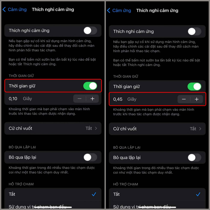 Điều chỉnh độ nhạy cảm ứng trên điện thoại iPhone