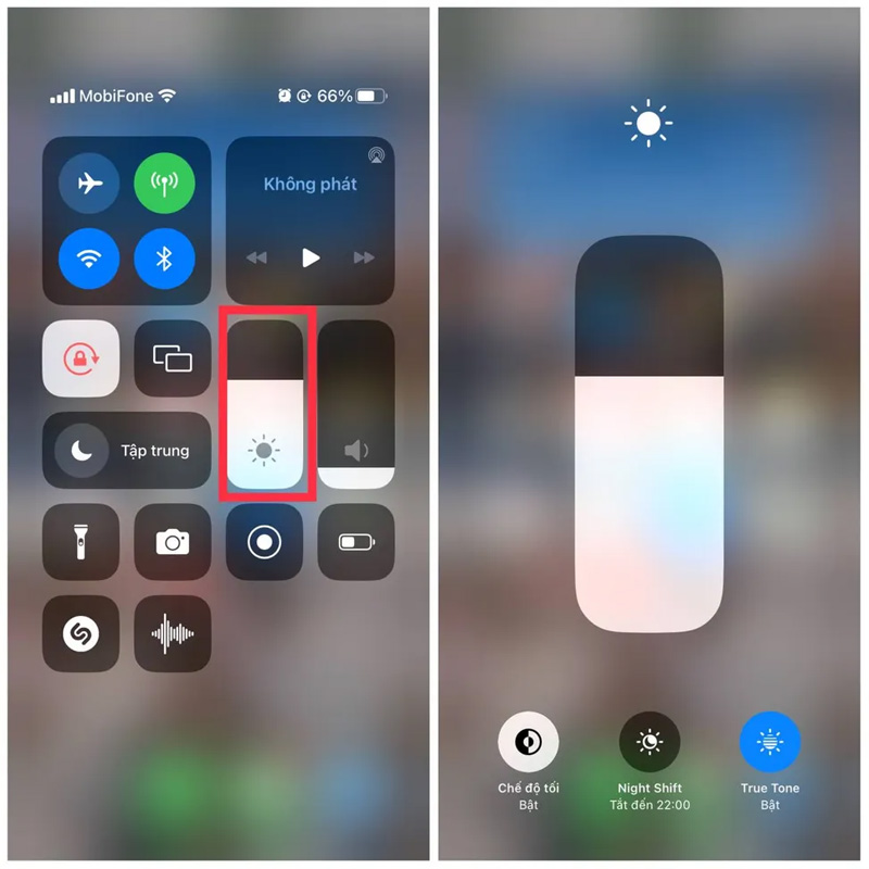Điều chỉnh độ sáng màn hình iPhone