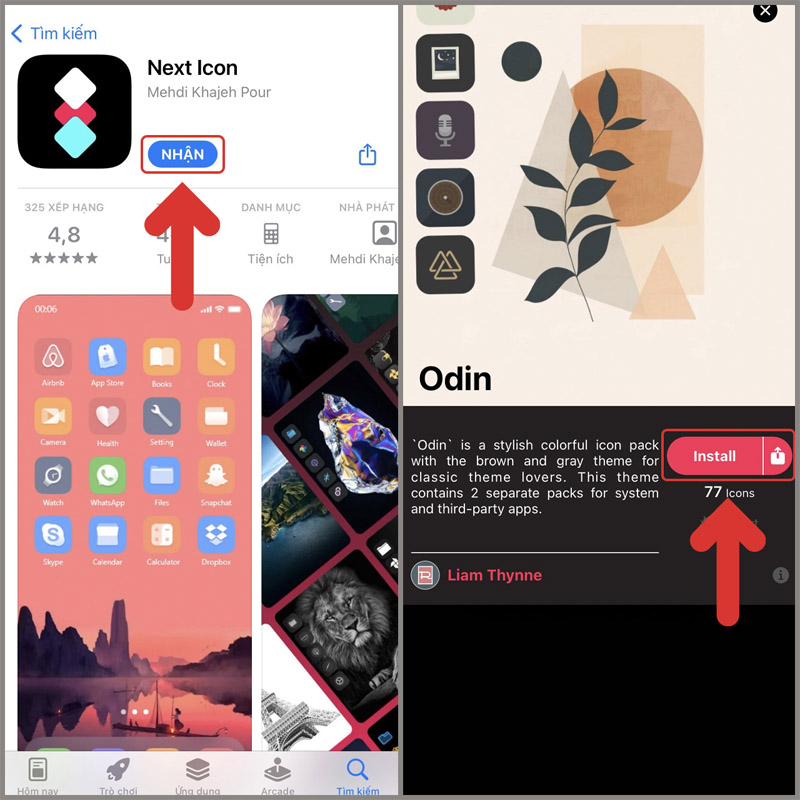 Đổi icon và tên ứng dụng trên iPhone bằng Next Icon