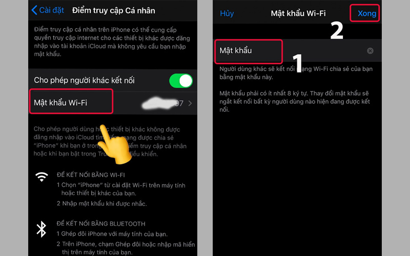 Đổi mật khẩu Wifi cho điện thoại iPhone 