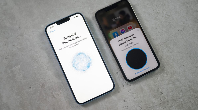 Quét mã QR trên iPhone mới bằng camera iPhone cũ