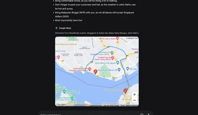 Gemini được tích hợp thêm Google Maps