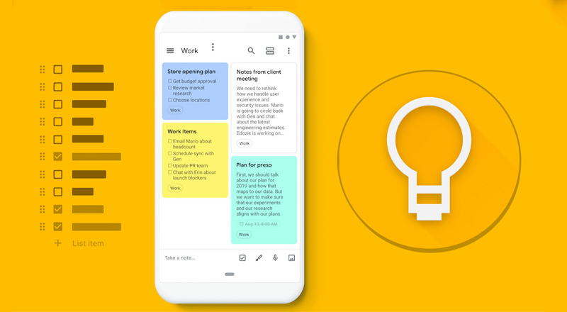 Gemini giúp tạo danh sách mua sắm trong Google Keep