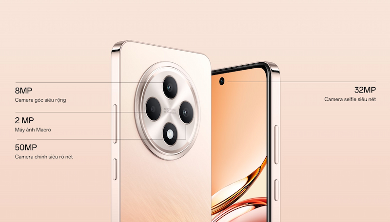 Hệ thống camera lý tưởng trên OPPO Reno12 F 4G