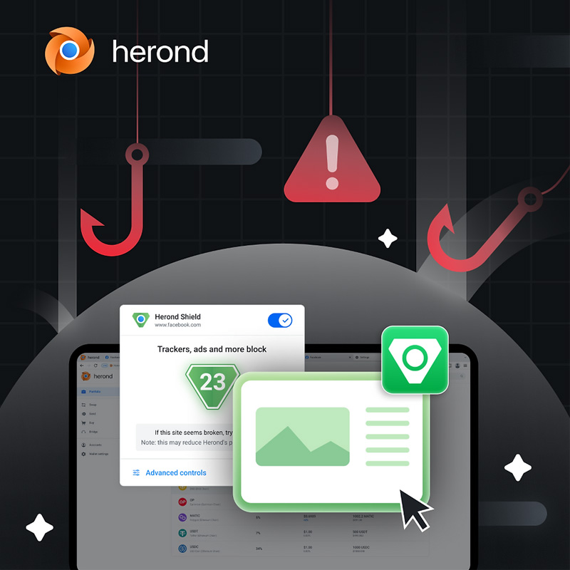 Herond Browser được tích hợp các tính năng bảo mật mạnh mẽ