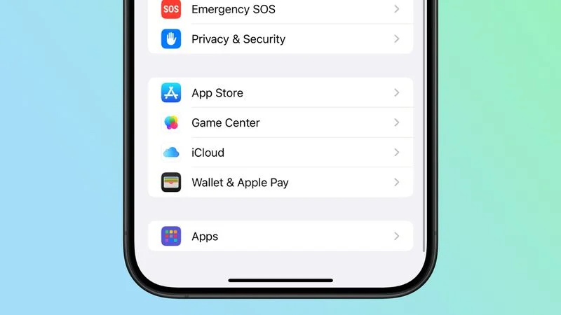 iCloud được thay đổi vị trí trong Setting