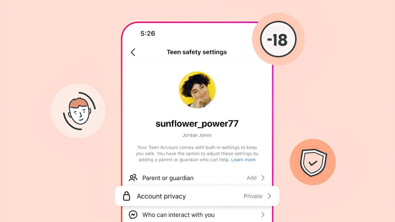 Instagram Teen Accounts tự động chuyển sang tài khoản riêng tư