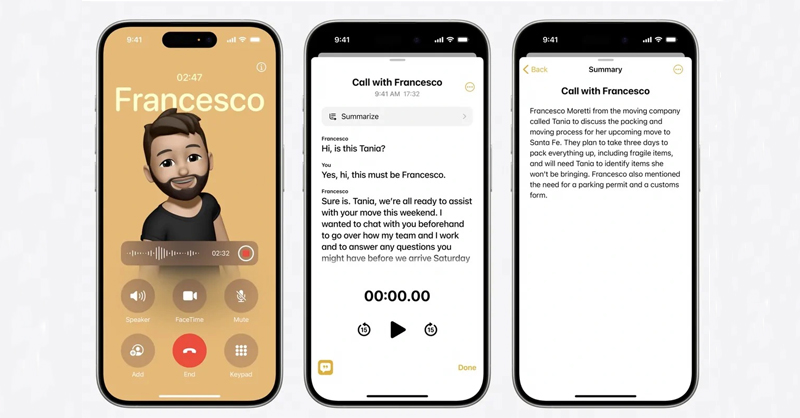iOS 18 hỗ trợ tính năng ghi âm cuộc gọi cho người dùng