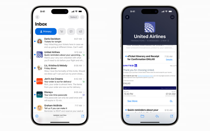 iOS 18 ra mắt với ứng dụng Mail cải tiến 