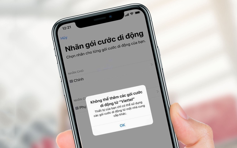 iPhone Lock không thể sử dụng eSIM từ nhà mạng khác