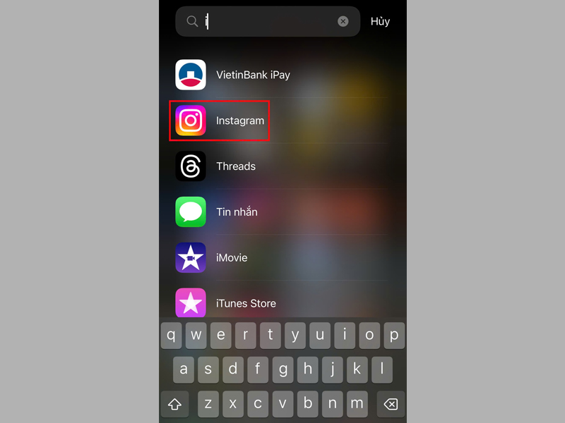 Khởi chạy ứng dụng Instagram trên điện thoại