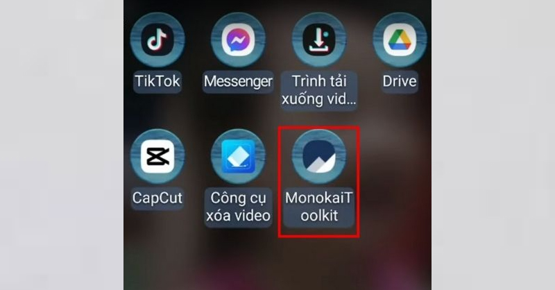 Mở ứng dụng Monokai Toolkit