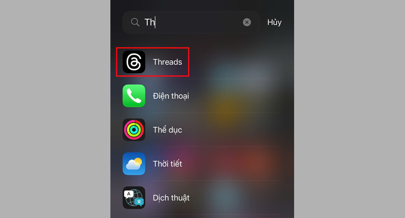 Mở ứng dụng Threads và đăng nhập vào tài khoản