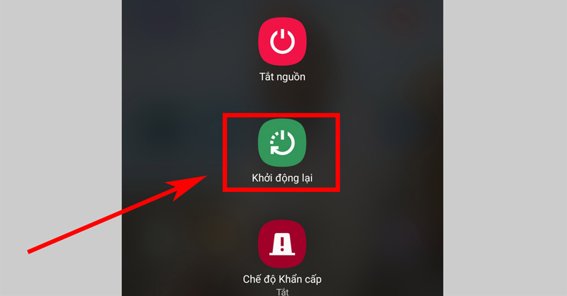 Khởi động lại điện thoại Samsung
