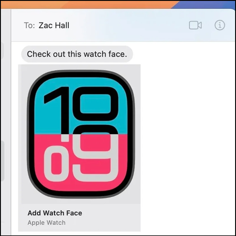 Không chia sẻ mặt đồng hồ qua Tin nhắn trên iOS 18