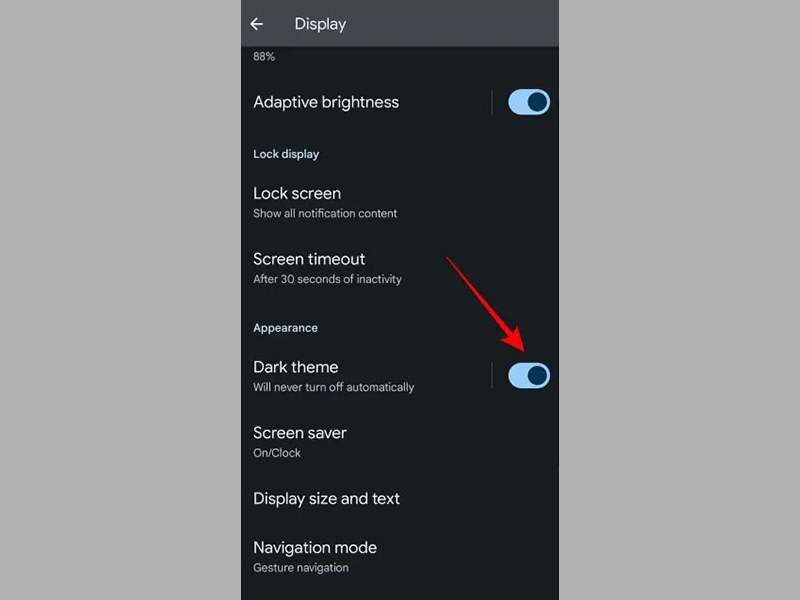 Kích hoạt chế độ Dark theme cho điện thoại