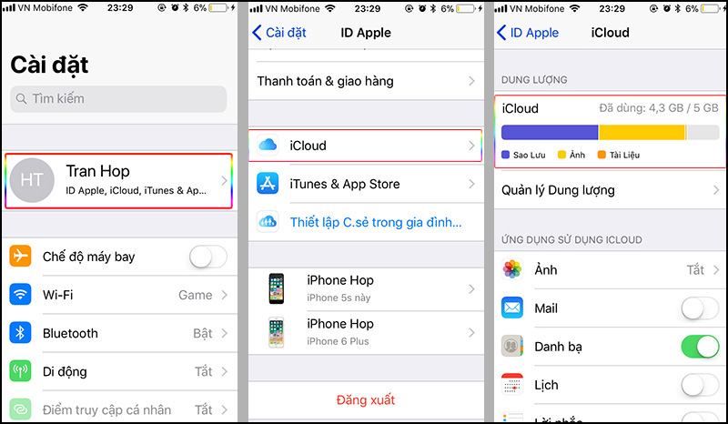 Kiểm tra dung lượng iCloud trên iPhone