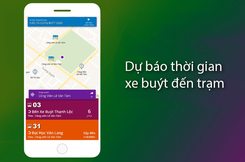 Mini app GoBus dự báo chính xác thời gian xe buýt đến trạm