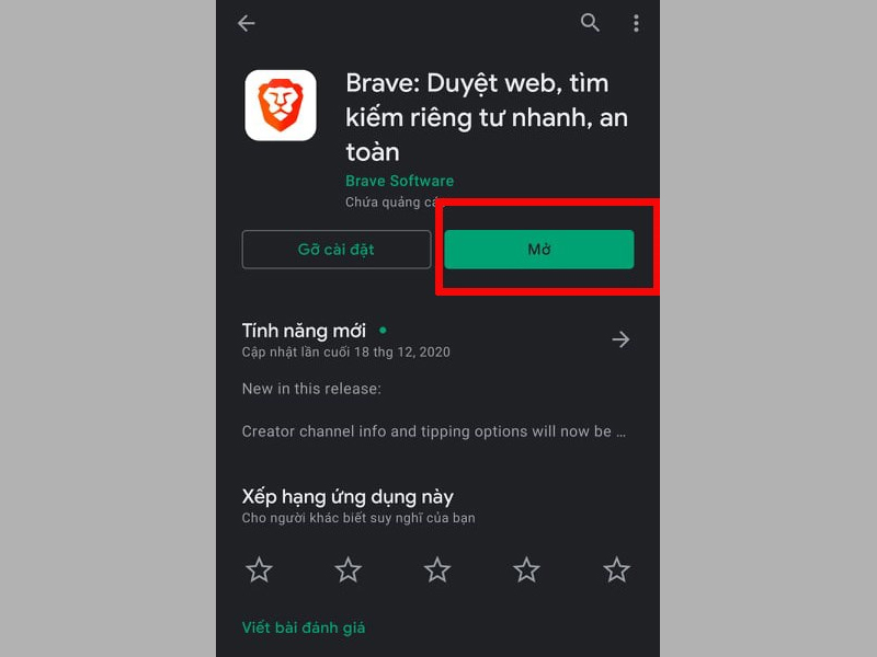 Mở trình duyệt Brave và truy cập vào game muốn chơi