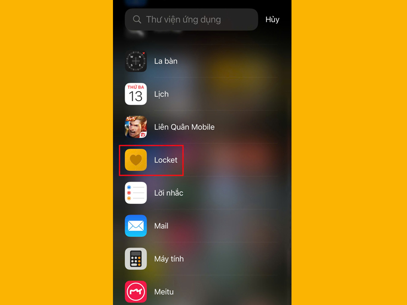 Mở ứng dụng Locket trên điện thoại iPhone