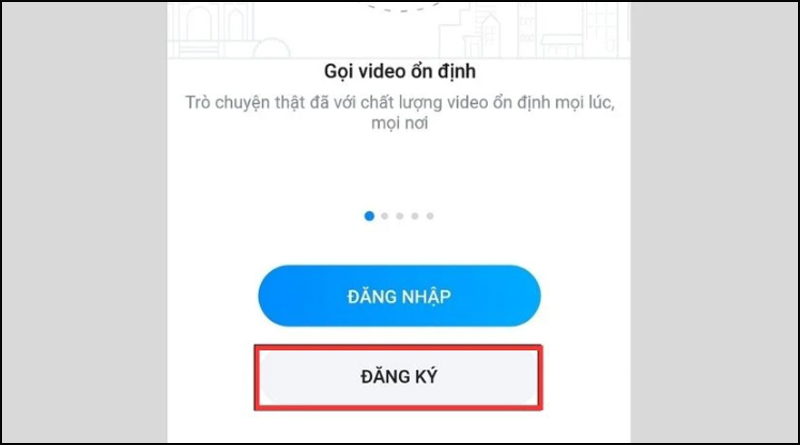 Nhấn vào mục Đăng ký