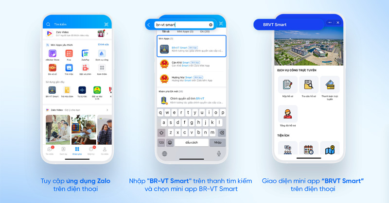 Người dân dễ dàng sử dụng BR-VT Smart trên nền tảng Zalo