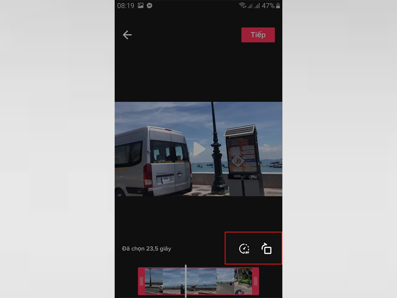 Người dùng có thể điều chỉnh tốc độ video và xoay video