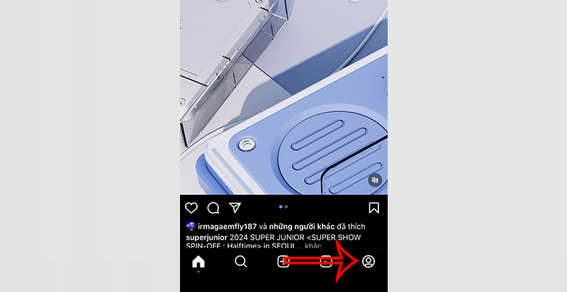 Nhấn vào biểu tượng hồ sơ ở góc dưới cùng bên phải màn hình