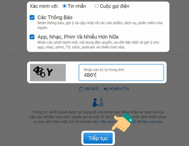 Nhập mã xác minh CAPTCHA