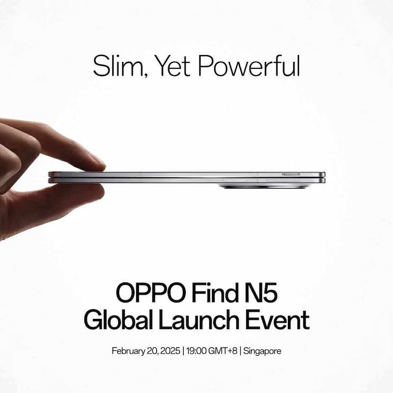 OPPO Find N5 ra mắt ngày 20/02/2025