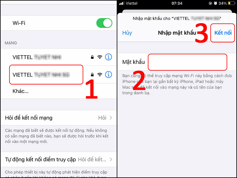 Thoát mạng WiFi và kết nối lại