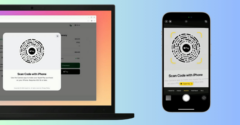 Quét mã thanh toán Apple Pay bằng iPhone