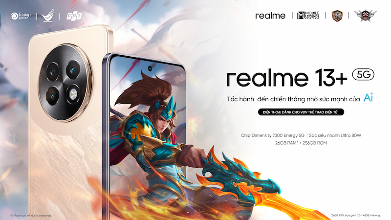 Realme 13+ 5G ra mắt thu hút sự quan tâm của người dùng