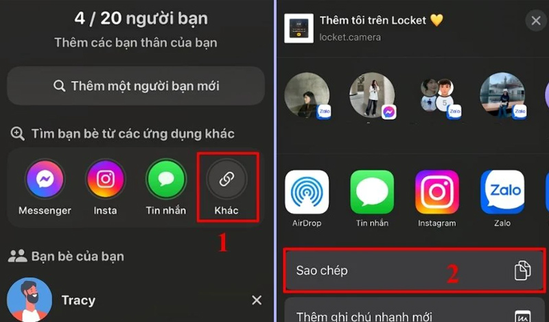 Sao chép đường link và gửi cho bạn bè bất kỳ 