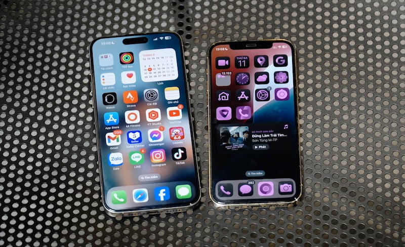 So sánh giao diện màn hình chính iOS 18 và iOS 17