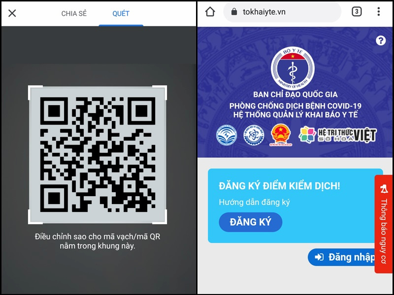 Sử dụng Google Chrome quét mã QR