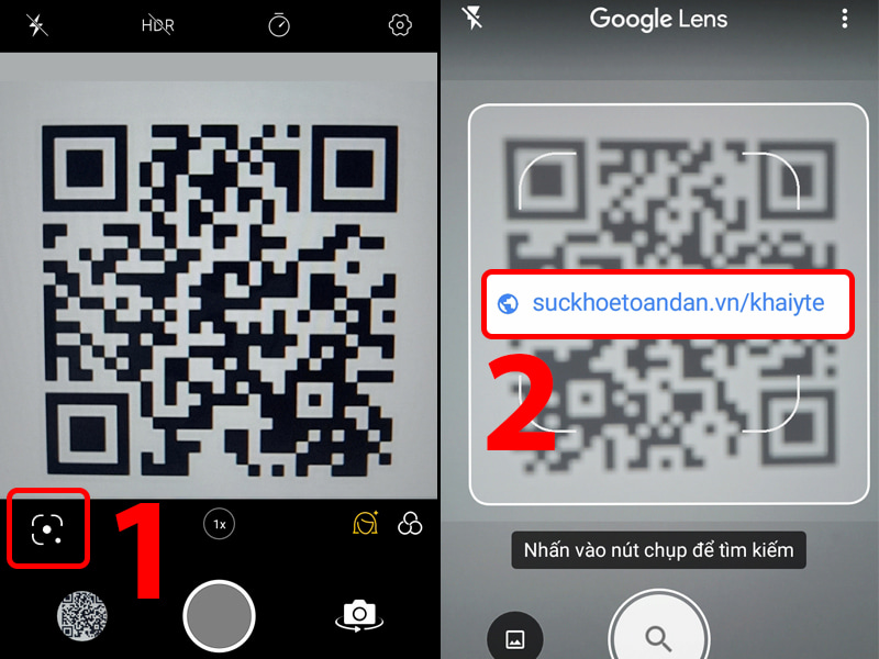 Sử dụng Google Lens để quét mã QR