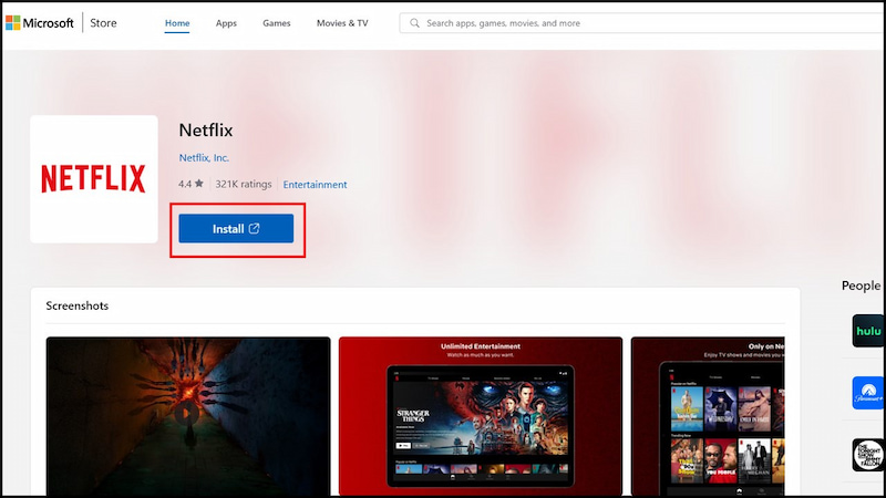 Tải ứng dụng Netflix về máy tính