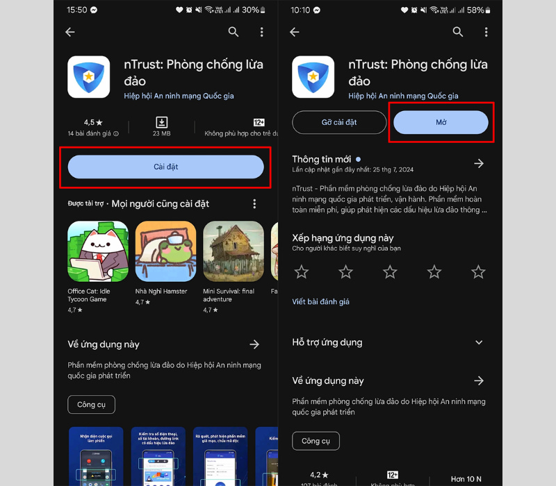 Tải ứng dụng phòng chống lừa đảo nTrust về điện thoại