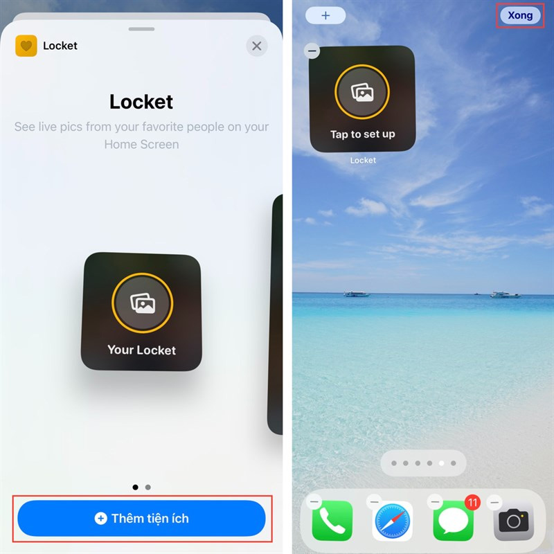 Thêm Locket Widget vào màn hình chính iPhone như thế nào