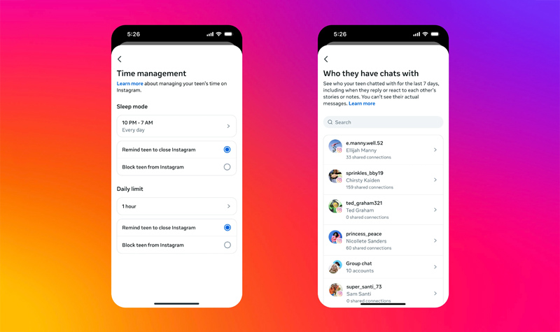 Instagram Teen Accounts cho phép cho mẹ thiết lập thời gian dùng Instagram