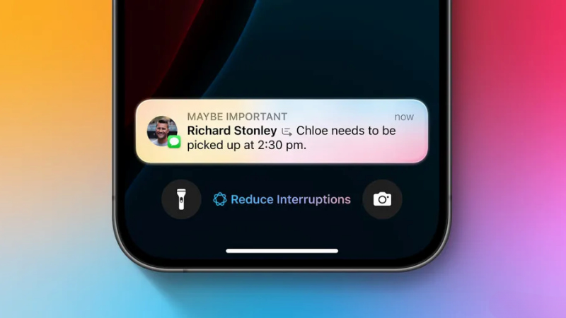 Tính năng Giảm gián đoạn trên iOS 18.1