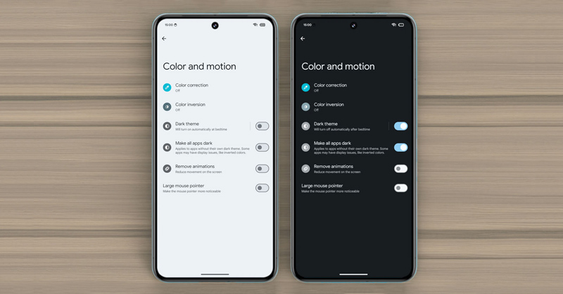Tính năng Make all apps dark có thể xuất hiện trên Android 15