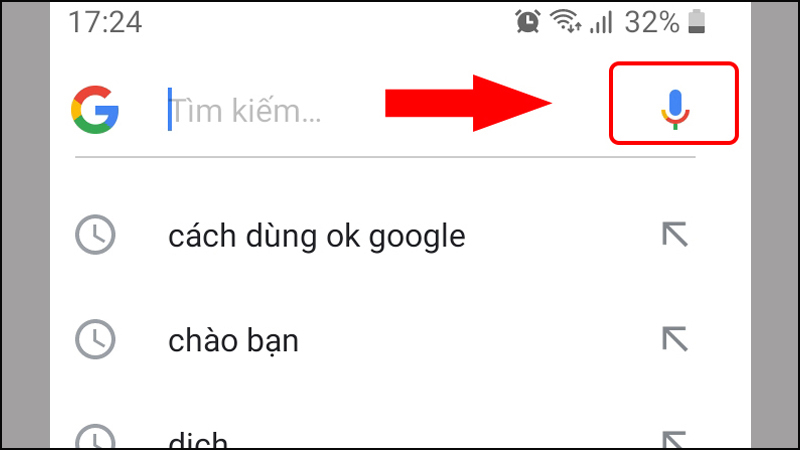 Tính năng tìm kiếm bằng giọng nói của OK Google