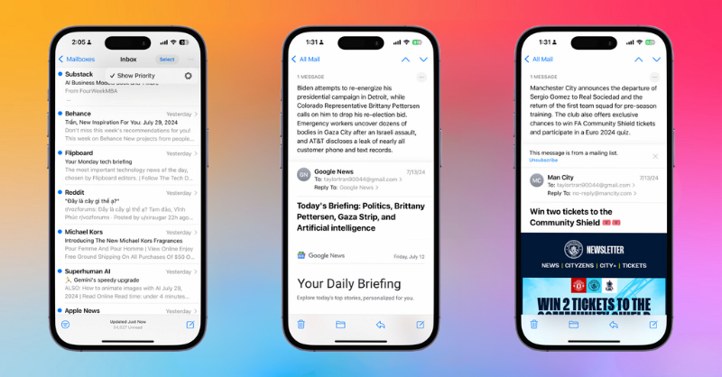 Tóm tắt Email thông minh với Apple Intelligence