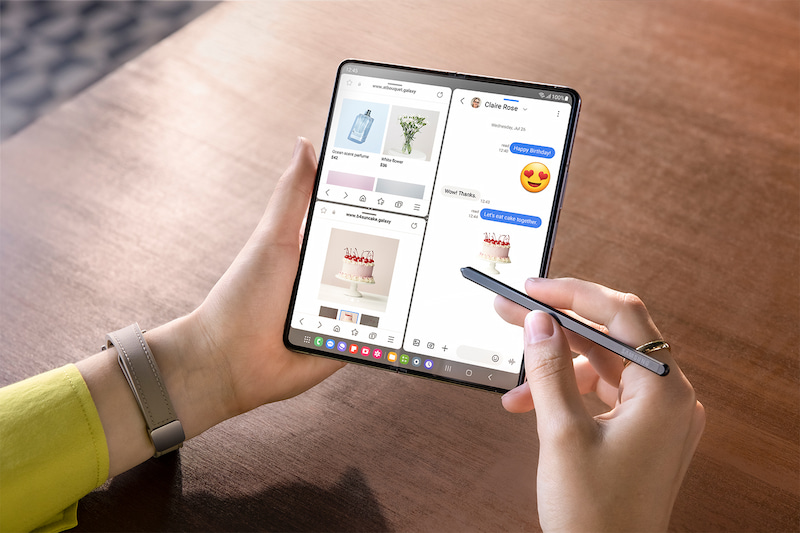 Trải nghiệm thông minh với S Pen trên màn hình lớn của Galaxy Z Fold5