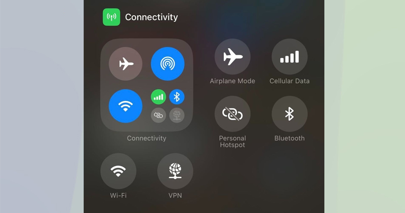 Người dùng có thể dễ dàng thiết lập tùy chọn WiFi và Bluetooth trên iOS 18.1