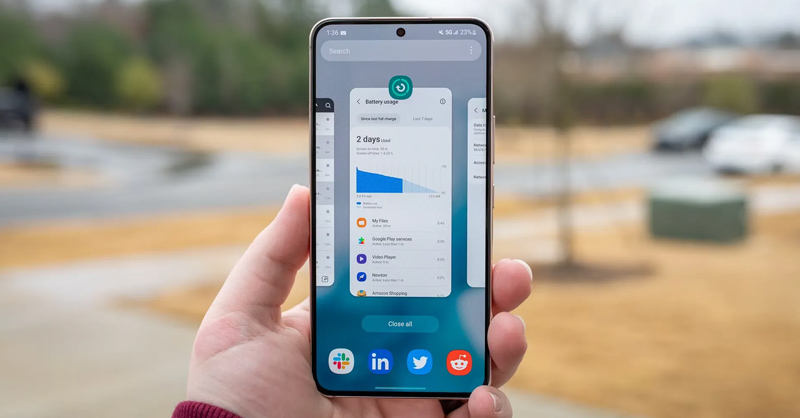 Ứng dụng chạy ngầm khiến điện thoại Samsung tụt pin