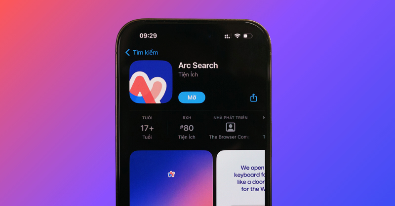 Vào App Store để cài đặt Arc Search trên iPhone