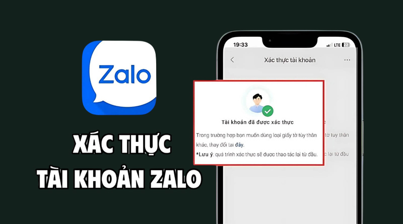 Xác thực tài khoản để lấy lại Zalo 